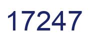 Number 17247 blue image