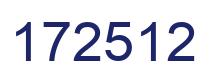 Number 172512 blue image