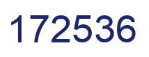 Number 172536 blue image