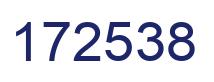 Number 172538 blue image