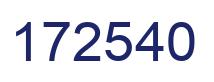 Number 172540 blue image