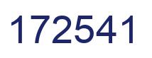Number 172541 blue image