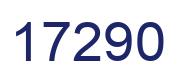 Number 17290 blue image