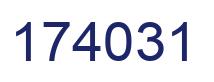Number 174031 blue image