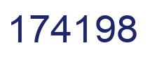 Number 174198 blue image