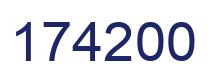Number 174200 blue image