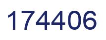 Number 174406 blue image