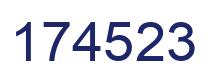 Number 174523 blue image