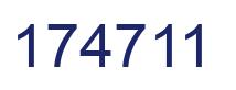 Number 174711 blue image
