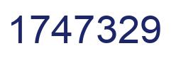 Number 1747329 blue image