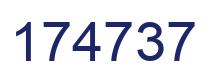 Number 174737 blue image