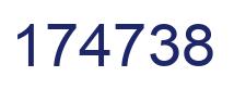 Número 174738 imagen azul