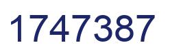 Número 1747387 imagen azul