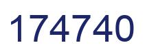 Number 174740 blue image