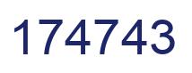 Number 174743 blue image