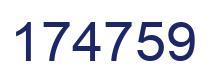 Number 174759 blue image