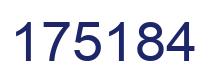 Number 175184 blue image