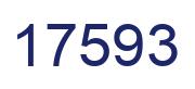 Number 17593 blue image