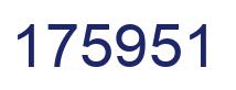 Number 175951 blue image