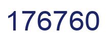 Number 176760 blue image
