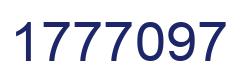 Number 1777097 blue image