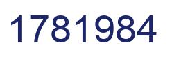 Number 1781984 blue image