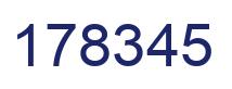 Number 178345 blue image