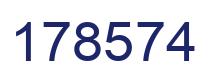 Number 178574 blue image