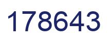 Number 178643 blue image