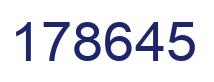 Number 178645 blue image