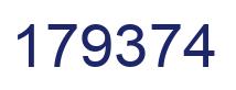 Number 179374 blue image