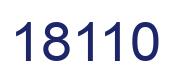 Number 18110 blue image