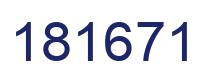 Number 181671 blue image