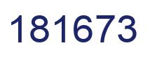 Number 181673 blue image