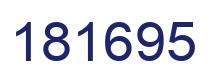 Number 181695 blue image