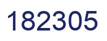 Number 182305 blue image