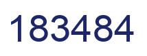 Number 183484 blue image