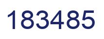 Number 183485 blue image