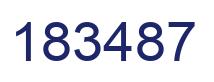 Number 183487 blue image