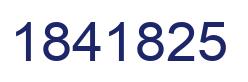 Number 1841825 blue image
