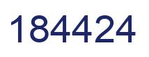 Number 184424 blue image