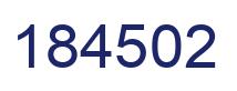 Number 184502 blue image