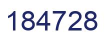 Número 184728 imagen azul