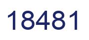Number 18481 blue image
