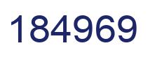 Number 184969 blue image