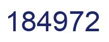 Number 184972 blue image