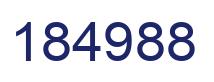 Number 184988 blue image