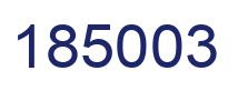 Number 185003 blue image