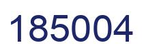 Number 185004 blue image