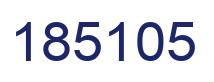 Number 185105 blue image